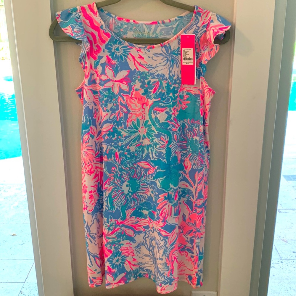 Lily Pulitzer girls dress w/flutter sleeve. new w/tags size 12/14 XL